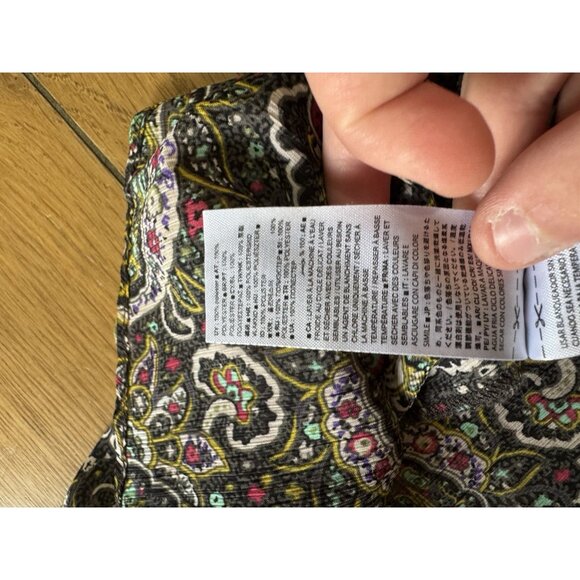 Gap Women Blouse Size XS Paisley Flutter Sleeve Lightweight Polyester Ruffles - Picture 8 of 13